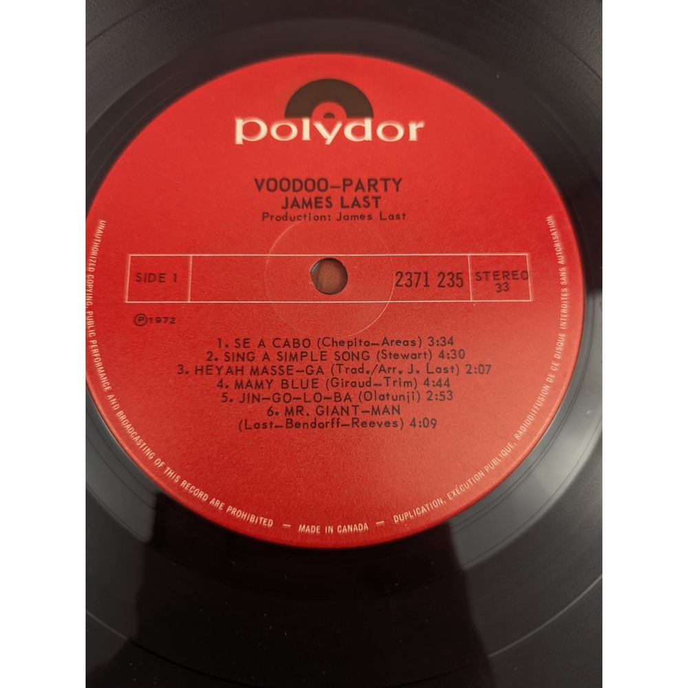 James Last Voodoo-Party Vinyl‎ LP Polydor 1972 Stereo 2371235 - Picture 5 of 7